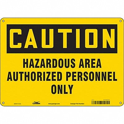 Safety Sign 10 inx14 in Polyethylene