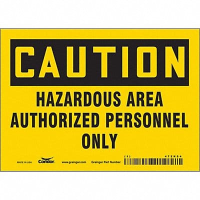 Safety Sign 5 inx7 in Vinyl