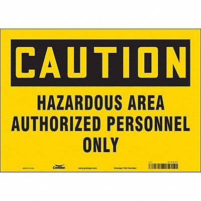 Safety Sign 10 inx14 in Vinyl
