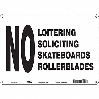 Safety Sign 10 in x 14 in Polyethylene