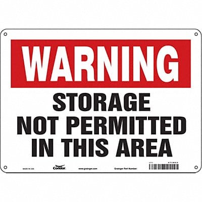 Safety Sign 10 in x 14 in Polyethylene