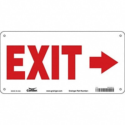 Safety Sign 7 in x 14 in Polyethylene