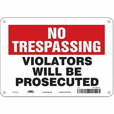 Safety Sign 7 inx10 in Polyethylene