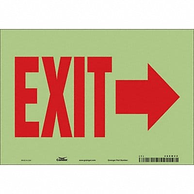 Safety Sign 14 inx10 in Glow Vinyl