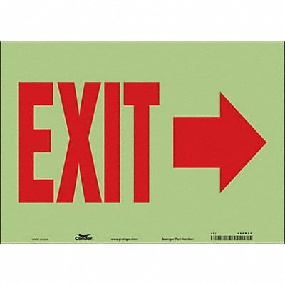 Safety Sign 10 inx14 in Glow Vinyl