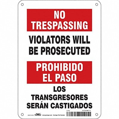 Safety Sign 10 inx7 in Aluminum