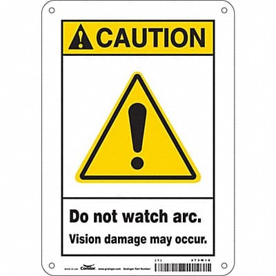Safety Sign 10 in x 7 in Polyethylene