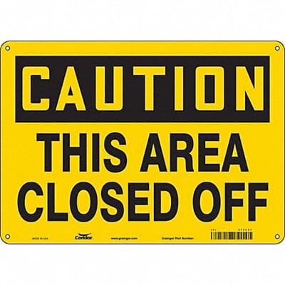 Safety Sign 10 in x 14 in Polyethylene