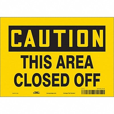 Safety Sign 7 in x 10 in Vinyl