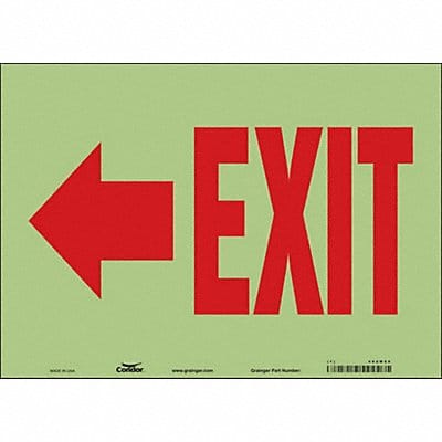 Safety Sign 10 inx14 in Glow Vinyl