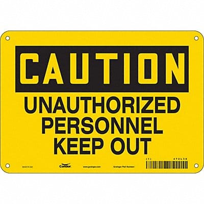 Safety Sign 7 in x 10 in Aluminum