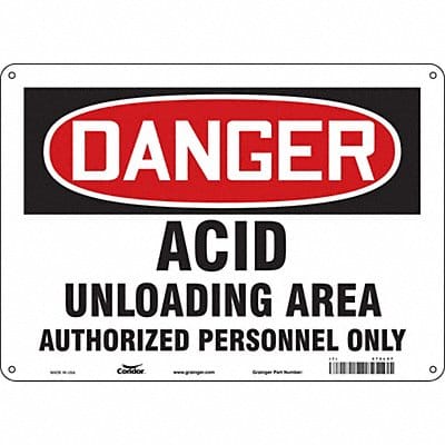 Safety Sign 10 inx14 in Polyethylene