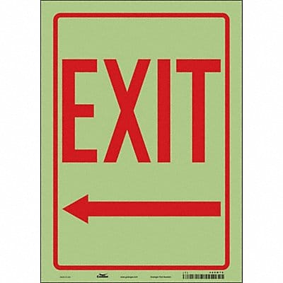Safety Sign 14 inx10 in Glow Vinyl