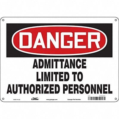 Safety Sign 10 inx14 in Aluminum