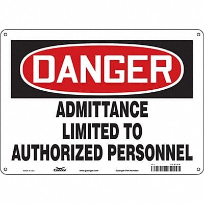 Safety Sign 10 inx14 in Polyethylene