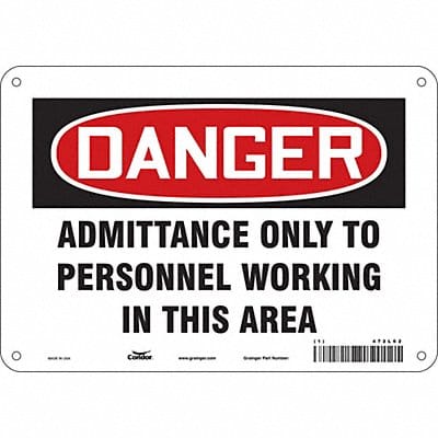 Safety Sign 7 inx10 in Polyethylene