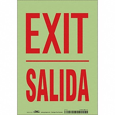 K1873 Safety Sign 10 inx7 in Glow Vinyl