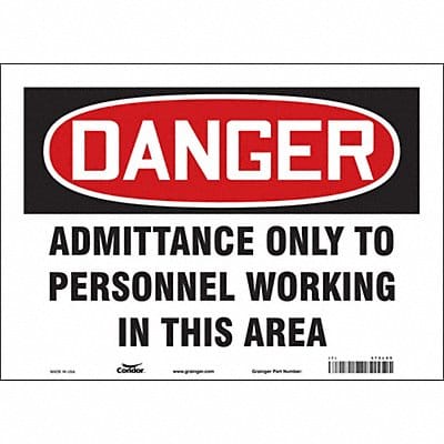 Safety Sign 10 inx14 in Vinyl