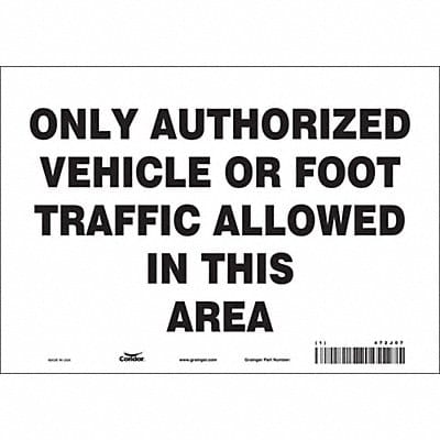 Safety Sign 7 in x 10 in Vinyl