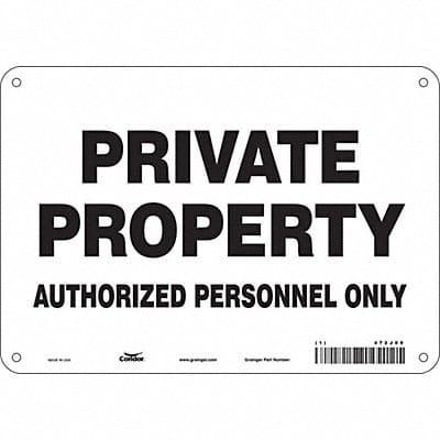 Safety Sign 7 in x 10 in Aluminum