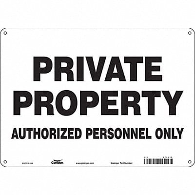Safety Sign 10 inx14 in Aluminum