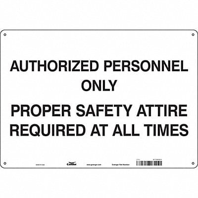 Safety Sign 14 inx20 in Aluminum