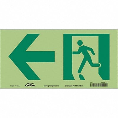 Safety Sign 7 in x 15 in Glow Vinyl