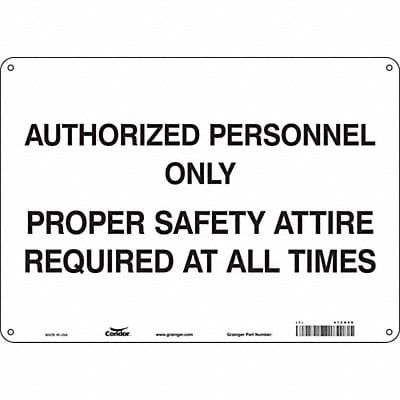 Safety Sign 10 inx14 in Polyethylene