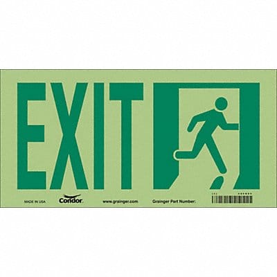 Safety Sign 7 in x 15 in Glow Vinyl