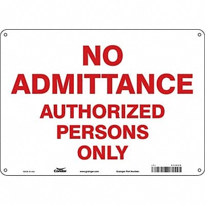 Safety Sign 10 inx14 in Aluminum