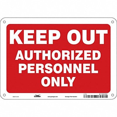 Safety Sign 7 in H x 10 in W Aluminum