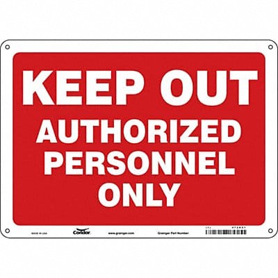 Safety Sign 10 inx14 in Aluminum