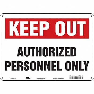 Safety Sign 10 inx14 in Aluminum