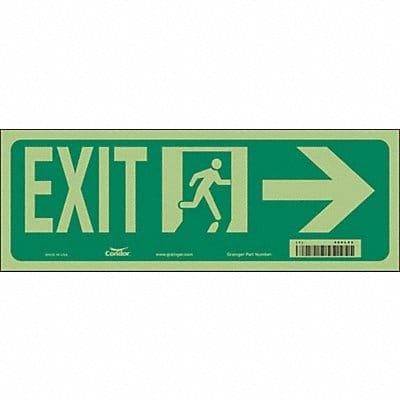 Safety Sign 5 in x 14 in Glow Vinyl
