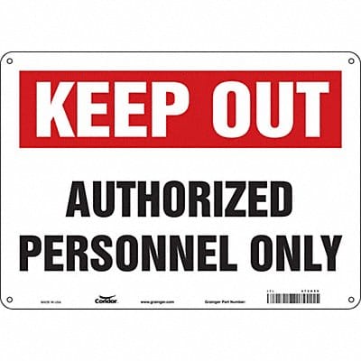 Safety Sign 10 inx14 in Polyethylene Safety Sign 10 inx14 in Polyethylene