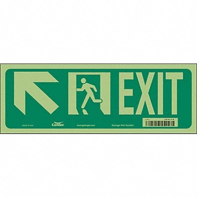 Safety Sign 5 in x 14 in Glow Vinyl