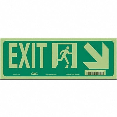 Safety Sign 5 in x 14 in Glow Vinyl