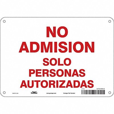 Safety Sign 7 in x 10 in Polyethylene