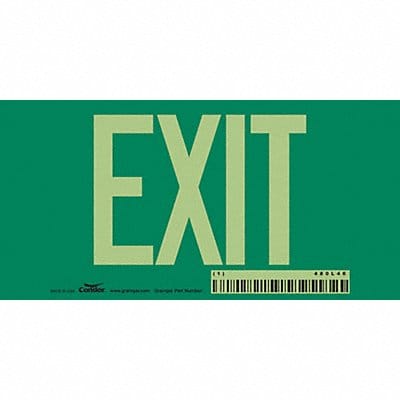 Safety Sign 3 in x 6 in Glow Vinyl