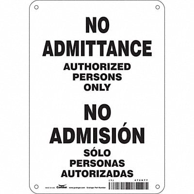 Safety Sign 10 inx7 in Aluminum
