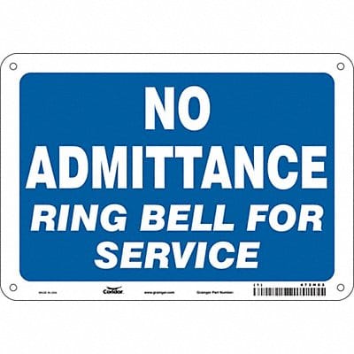 Safety Sign 7 in x 10 in Aluminum