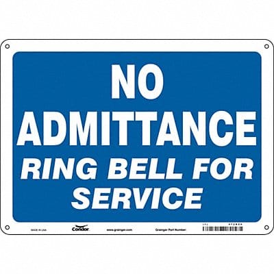 Safety Sign 10 in x 14 in Aluminum