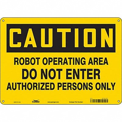 Safety Sign 10 inx14 in Polyethylene