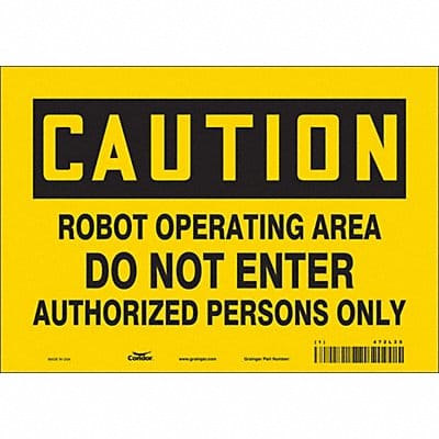 Safety Sign 7 in x 10 in Vinyl
