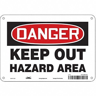 Safety Sign 7 in x 10 in Polyethylene