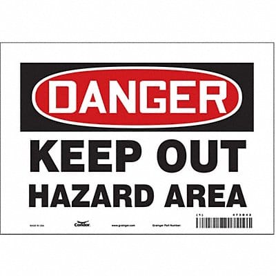Safety Sign 7 in x 10 in Vinyl