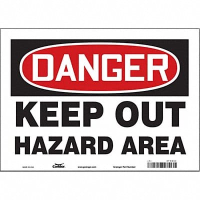 Safety Sign 10 in x 14 in Vinyl