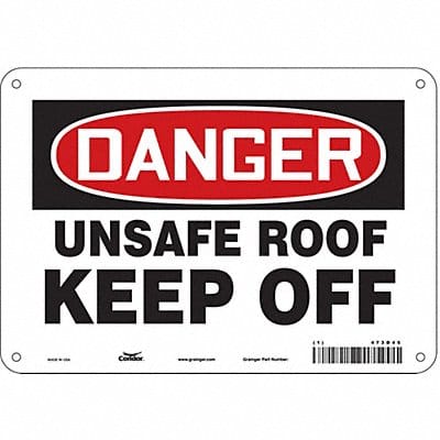 Safety Sign 7 in x 10 in Aluminum