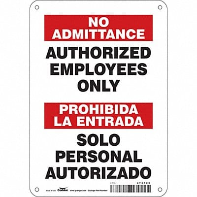 Safety Sign 10 inx7 in Aluminum