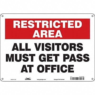 Safety Sign 10 in x 14 in Aluminum